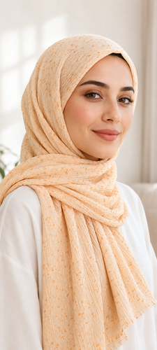 شال پلیسه موندیال نخی قواره 70*200 مدل خنک و سبک